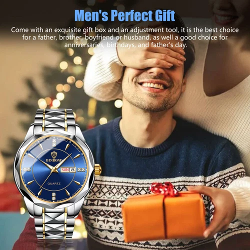 Waterproof Men Quartz Watch Stainless Steel Luminous Date Classic Business Wrist - Picture 7 of 9