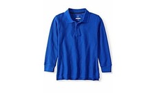 Wonder Nation Polo Boys Size XS Royal Blue School Uniform Long Sleeve   --K6--