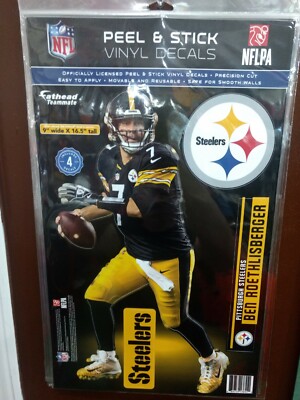 BEN ROETHLISBERGER PITTSBURGH STEELERS 4 PC. FATHEAD 11''X17'' WALL GRAPHIC DECALS