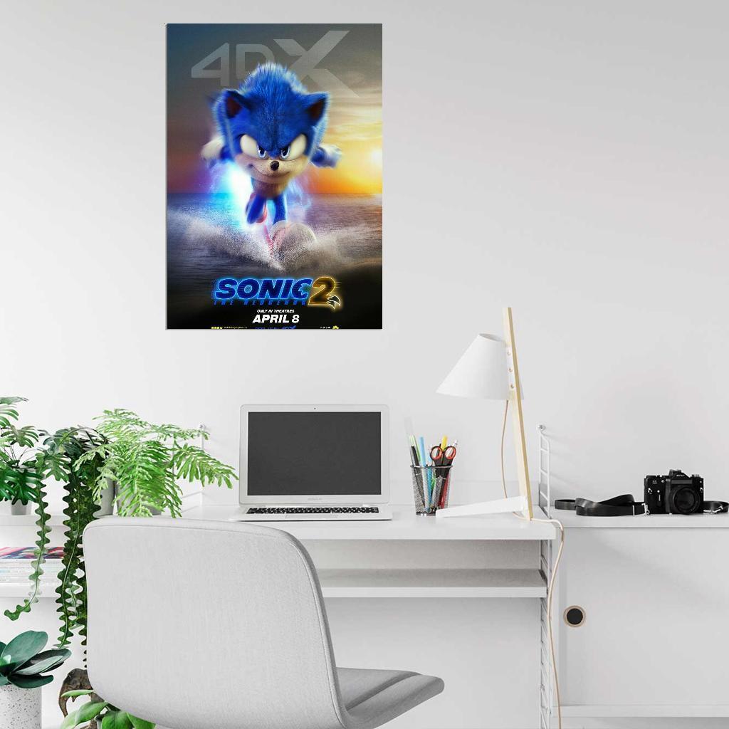 Sonic the Hedgehog 1 G36195 A0 Poster on Photo Paper - Glossy Thick (47/33  inch)(119/84 cm) - GenCorp - Film Movie Posters Wall Decor Art Actress  Actor Anime Auto Cinema Room Wall Decoration : : Home