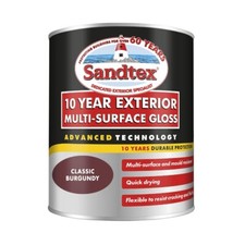 Sandtex 10 Year Gloss Paint 750ml, 2.5L, All Colours, Multi-Surface