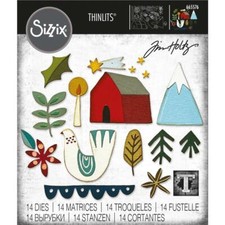 Tim Holtz "FUNKY NORDIC" Sizzix Thinlits Steel Dies Holiday 2021 MSRP 26