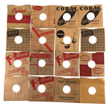 Record Sleeves 16 Vintage 78's Capitol Coral Decca Columbia Mercury Victor Epic