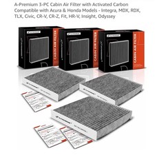 Filtro aria abitacolo premium set 3 pezzi Acura Honda Integra MDX RDX TLX