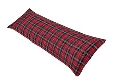 Sweet Jojo Designs Red Black Woodland Plaid Flannel Body Pillow Cover Rustic Pat