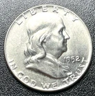 1952 Franklin Silver Half Dollars  / Almost Uncirculated