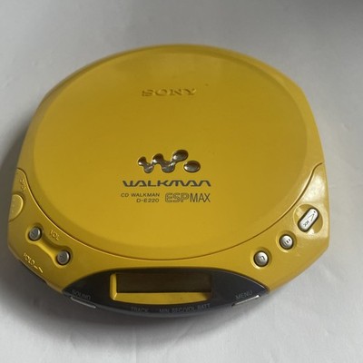 Sony CD Walkman D-E220 Yellow Portable Compact Disc Player ESP Max
