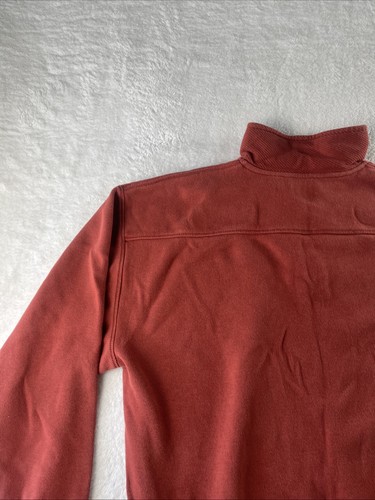 Tommy Bahama Sweater Mens Large Relax 1/4 Half Zip Pullover Rust Red Cotton - Picture 10 of 13