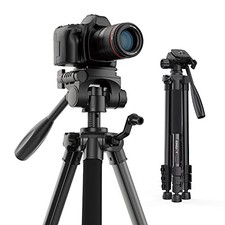 KINGJOY 60  Camera Tripod with Carry Bag Lightweight Travel B08JLPR5NN - Black