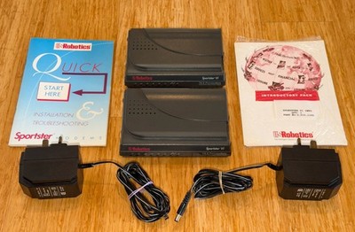 Zwei Vintage US Robotics Sportster Vi FaxModems (a 28.8 & a 14.4) neuwertig
