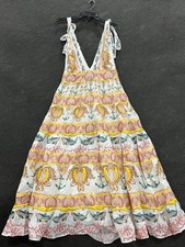 FARM RIO Maritime Magic Tie-Strap V-Neck Midi Dress Women's Size M