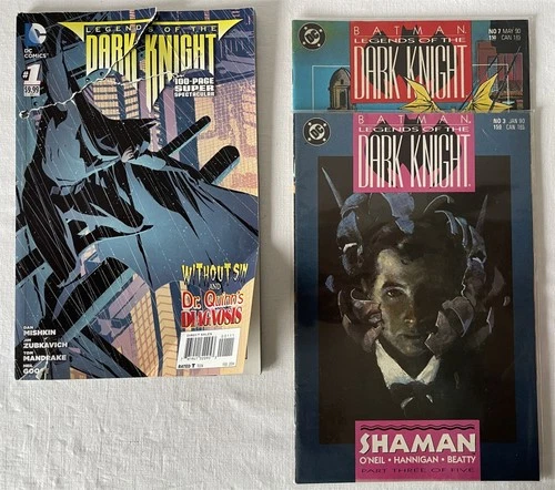 3 Vintage 1990 2014 Issues # DC Comics Batman Legends of the Dark Knight 1,3 & 7