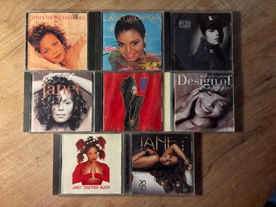 Janet Jackson - Lot of 8 CDs - Great HIts, Rhythm Nation, Way Love Goes, Control