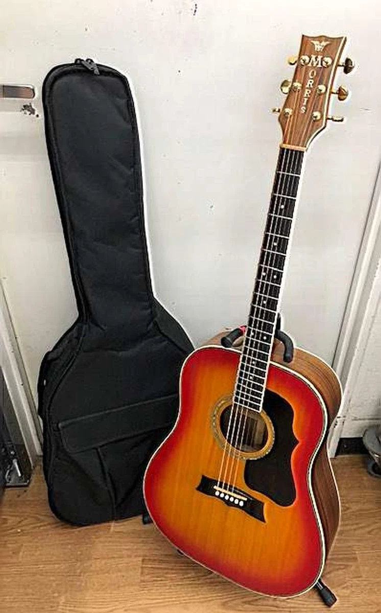 Guitarra acústica Morris MG-702S CS Cherry Sunburst con estuche usada muy buena
