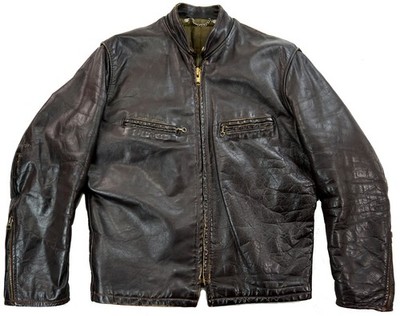 BROOKS Cafe Racer US Vintage Biker Motorrad Lederjacke 48 M