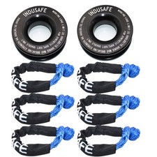 6 Pk Soft Shackle Rope Synthetic Tow Recovery Strap W2 Heavy Duty Recovery Ring