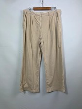 Oliver Bonus Beige Corduroy Wide Leg Trousers. Cords. Size 18. 1735