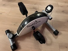 DeskCycle Under Desk Bike Pedal Exerciser with Adjustable Legs Includes Meter