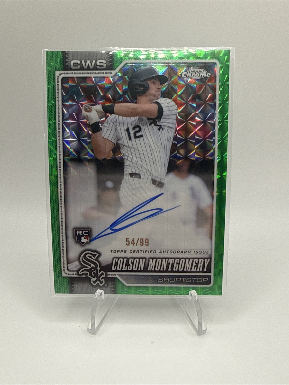 2026 Topps Chrome Colson Montgomery RC Green Geometric Auto /99 #RA-CM Rookie