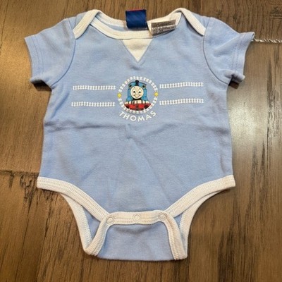 Vintage Thomas & Friends Baby Bodysuit Size 0/3M Cartoon Train Infant