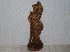 Heiligenfigur Holzfigur "Heiliger Christophorus mit Jesuskind" !