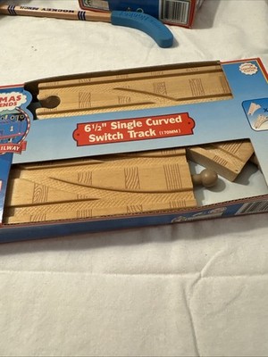 Thomas The Tank & Friends Train Wooden Railway 6.5  Single Curved Switch Track 2