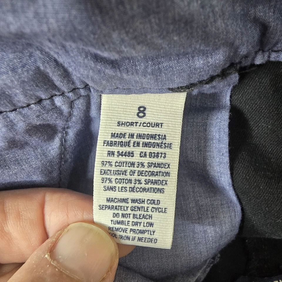 Pantalones cortos American Eagle para mujer 8 negros de algodón elásticos tiro bajo bootcut bohemio Foto 4 de 4