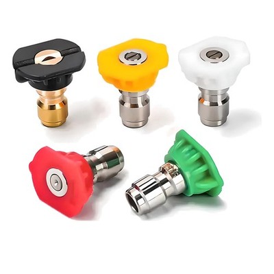 5pcs High Power Pressure Washer Spray Tips Nozzles Kit Quick Connect 1/4'' Set