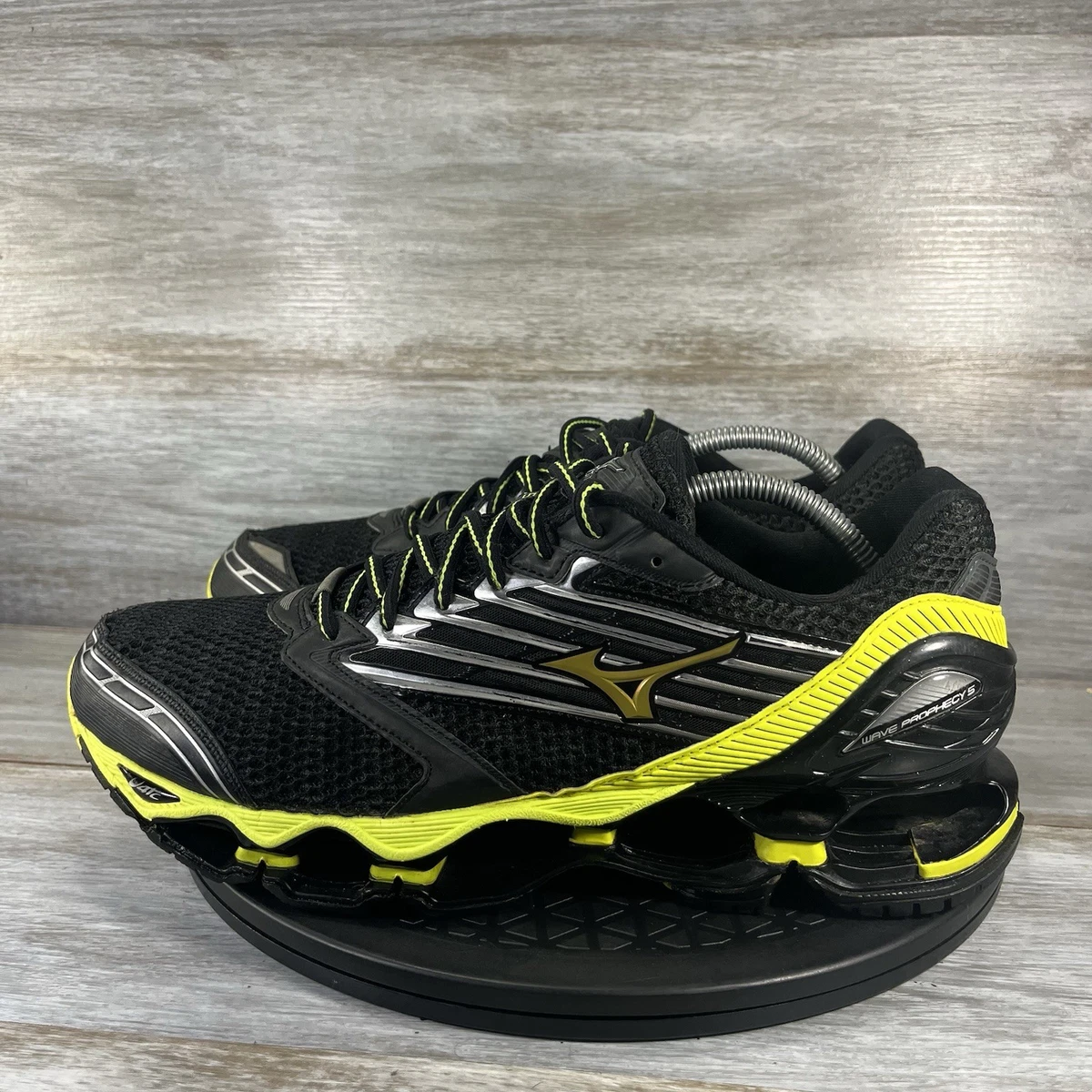 Mizuno Wave Prophecy 3 Mens Size 7.5 Black Yellow Running Shoes Honeycomb Mizuno Wave Prophecy 3 Men main image 2