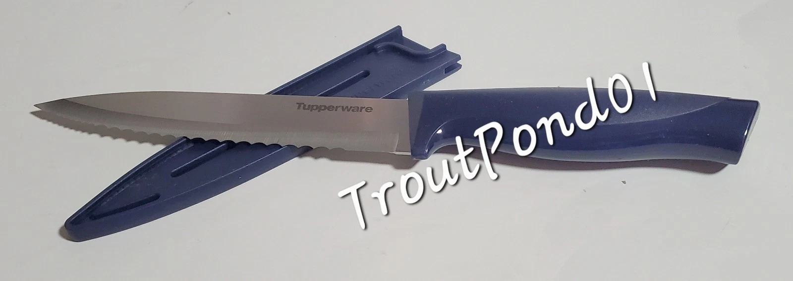 Tupperware Chef Series Serrated Knife Sheath 6 in Blade Indigo Blue Cover