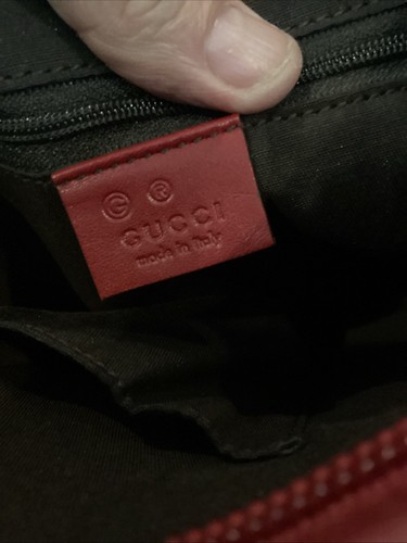 Borsa a tracolla Gucci in tela rossa - Foto 5 di 11