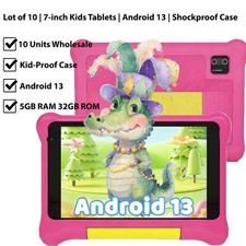 7 inch Android 13 Kids Tablet WIFI 5GB RAM 32GB ROM IPS LCD 10 Units Wholesale