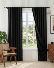 Black 100 Blackout Curtains 84 Inches Long for Bedroom  Living Room, Summer