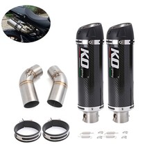 Tubo centrale scarico marmitta carbonio slip on 51 mm per Ducati Monster 696 795 1100 796