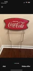 VINTAGE 1950'S COCA-COLA FISHTAIL COKE SODA METAL DISPLAY RACK SIGN