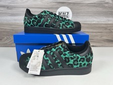 **Zapatos Adidas Superstar II 'Verde Leopard' Negros (IH1636) Para Mujer Auténticos NUEVO