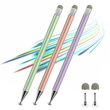 Touchscreen Stylus 2in1 High Precision 3 Pcs for Drawing  Note Taking