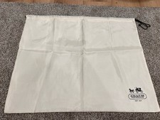 Coach Purse Handbag Dust Bag Cover Drawstring White Satin - Never Used