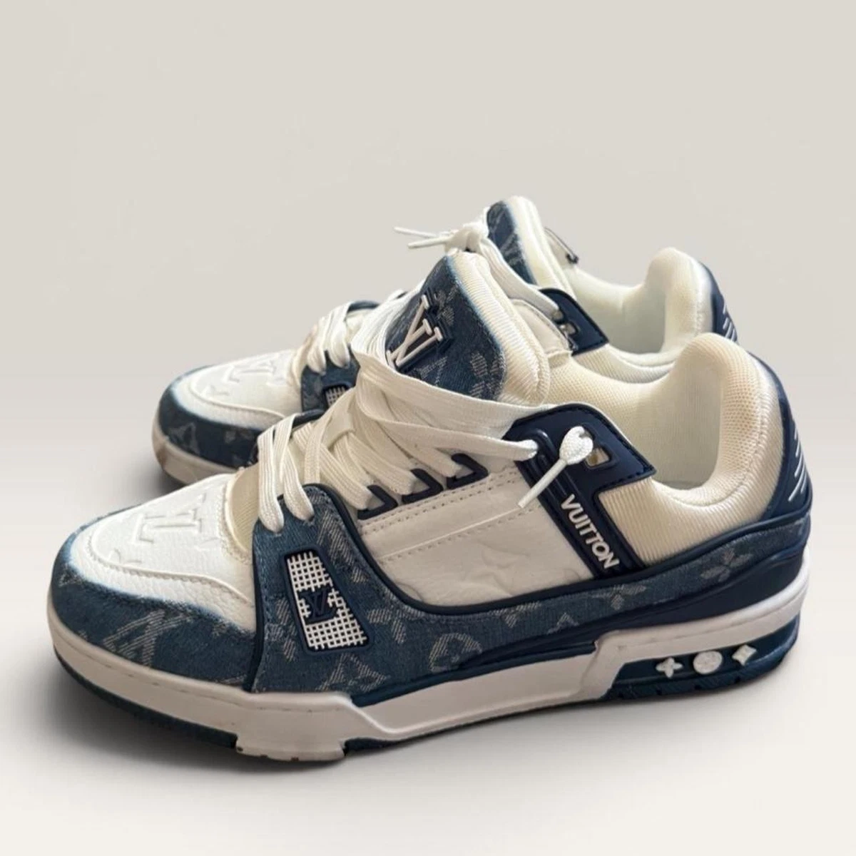 Louis Vuitton Leather Upper Blue Casual Shoes for Men for sale | eBay