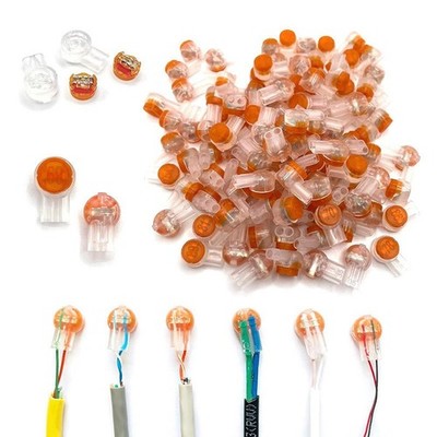 200pcs K2 Wire Connectors Gel Filled Splice Joints Connector 2 Port Terminal UY2