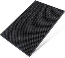 Heat-Resistant Rubber Bar Mat for Home Bars, Pubs, and Clubs - Black 45x30cm