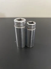 2 Snap-On 3/8" Drive  Chrome Deep Sockets 3/4 SFS-241 & 9/16 SFS-181  *Used*