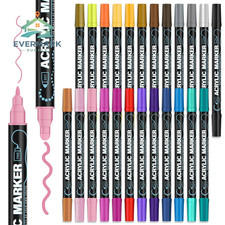 REALZEVA Acrylic Paint Markers, 24 Colors 6 x 6.75 x 0.5 inches, 24