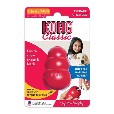 KONG Classic XS - Kauspielzeug aus Naturkautschuk für Hunde Hundespielzeug Hund