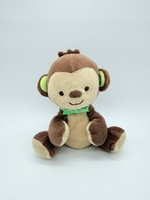 Fisher Price Baby Monkey Plush 6" Lovey Stuffed Animal 2013 Mattel Toy Ribbon