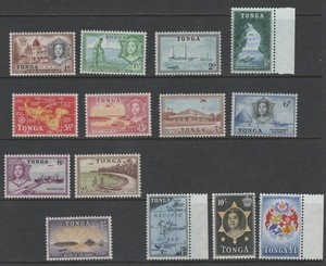 Tonga 1953 Definitives Sc 100 - 113 MNH VF CV $60
