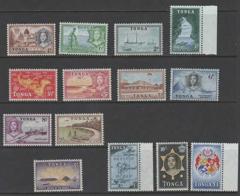 Tonga 1953 Definitives Sc 100 - 113 MNH VF CV $60