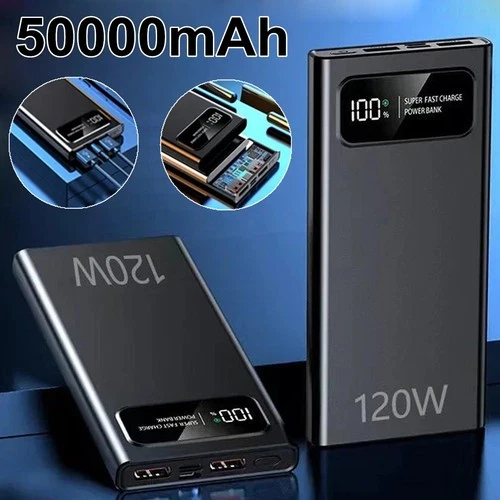 50000mAh Fast External Portable Power Bank Backup Battery Charger For Cell Phone - product listing photo