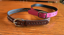 CAT  JACK Girls Belt Set of 2, Size Medium Black, Pink, Brown 32 in.