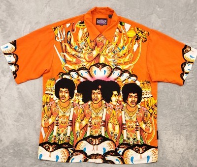 ミュージシャン PHOTO PRINT T-SHIRT Vintage 1996 Jimi Hendrix All Over Print Band T-shirt Size XL